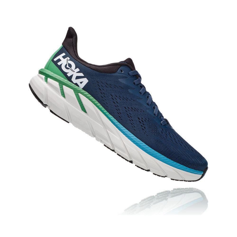 Hoka Clifton 7 Men's Walking Shoes Navy | IL21648WY