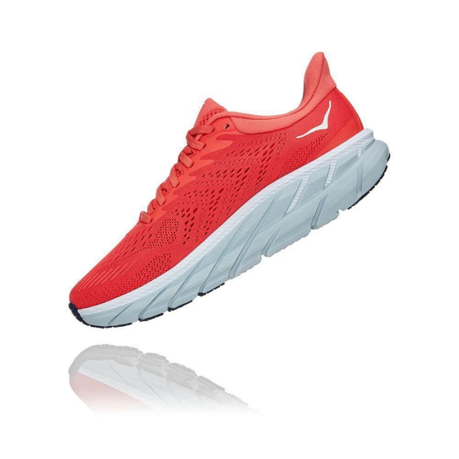 Hoka Clifton 7 Women's Road Running Shoes Red | IL14789ER