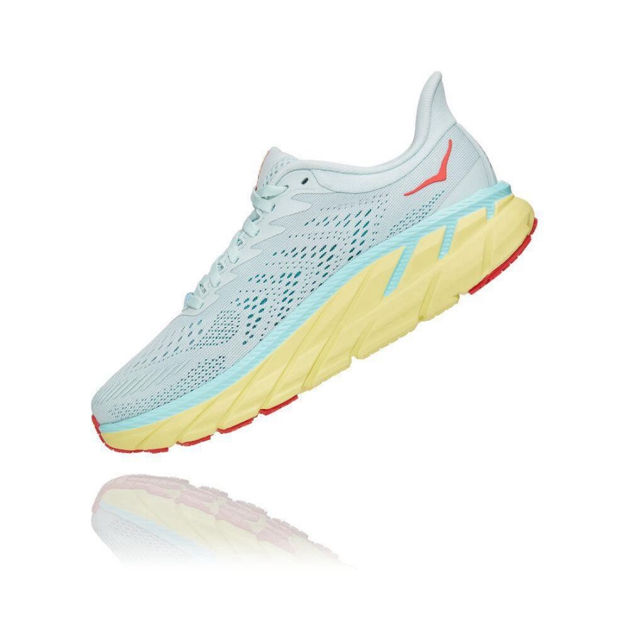 Hoka Clifton 7 Women's Running Shoes White / Yellow | IL17420DI