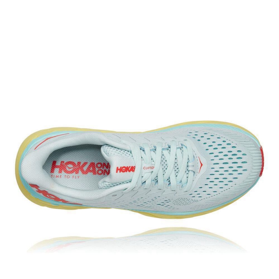 Hoka Clifton 7 Women's Running Shoes White / Yellow | IL17420DI