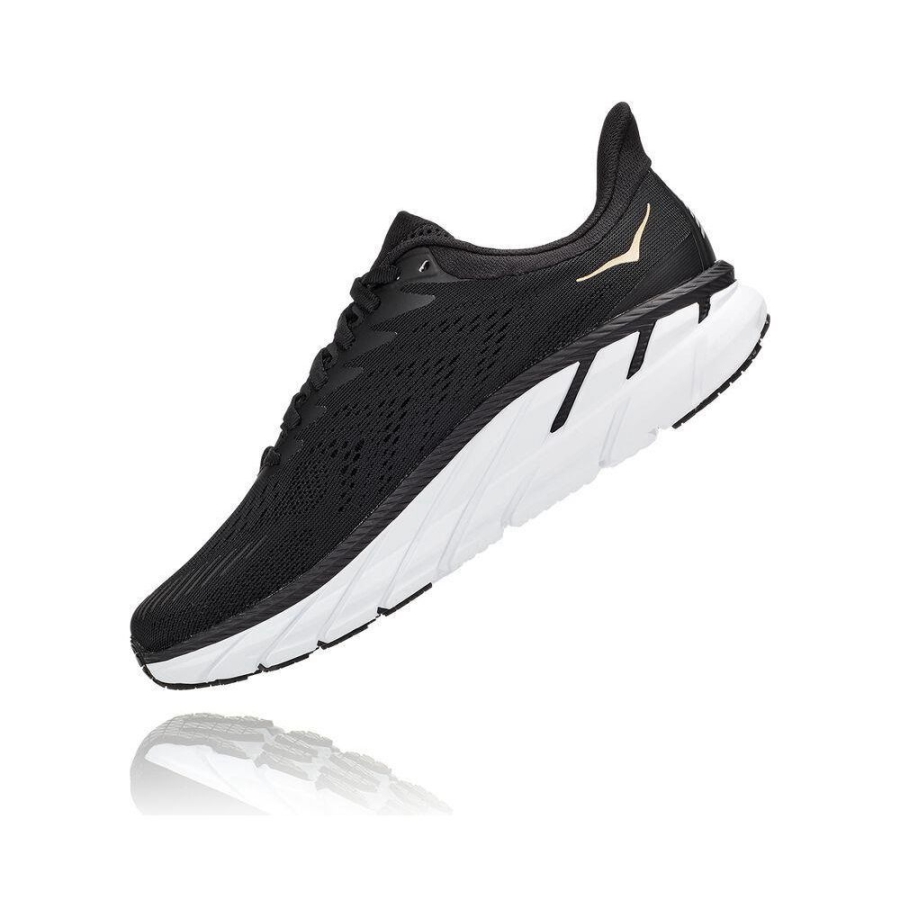 Hoka Clifton 7 Women's Sneakers Black / Gold | IL76852WD