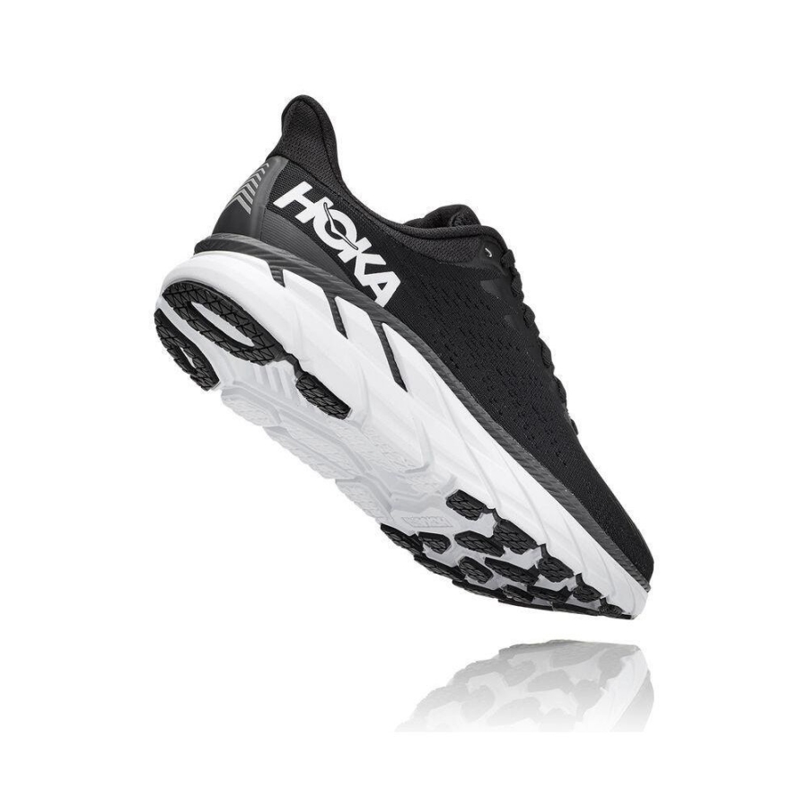 Hoka Clifton 7 Women's Sneakers Black / White | IL95063XZ