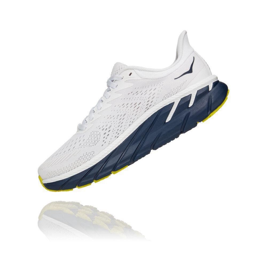 Hoka Clifton 7 Women's Sneakers White / Navy | IL95710YV