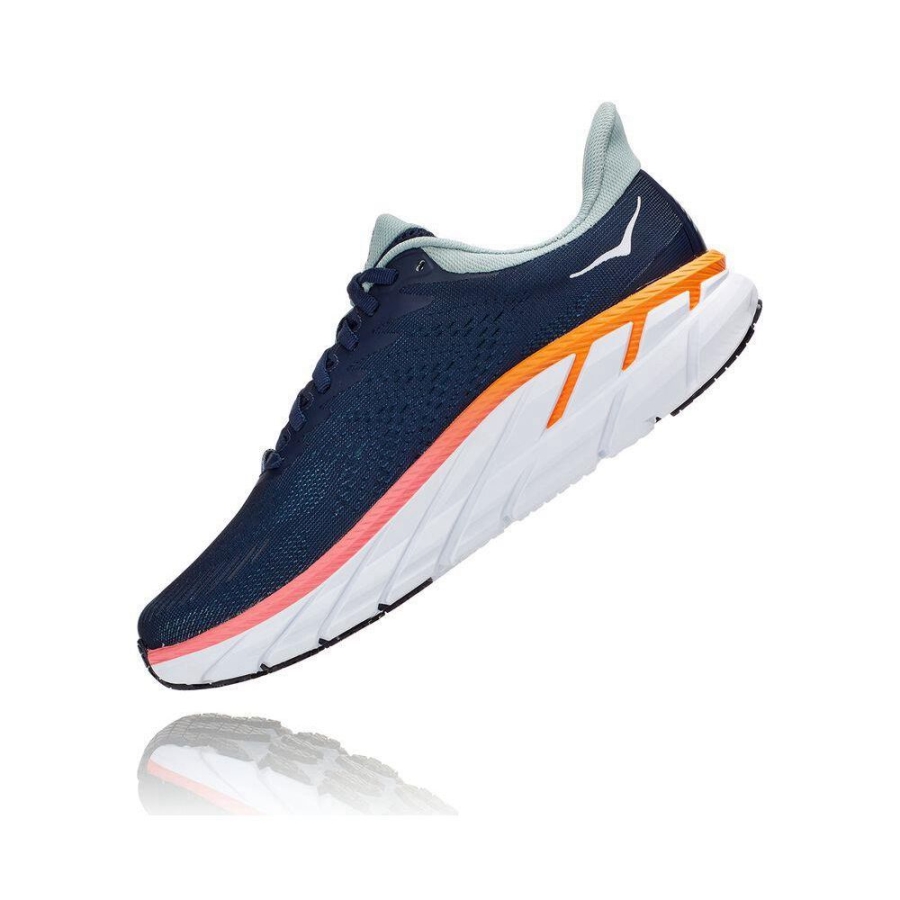 Hoka Clifton 7 Women's Walking Shoes Navy | IL04932CN