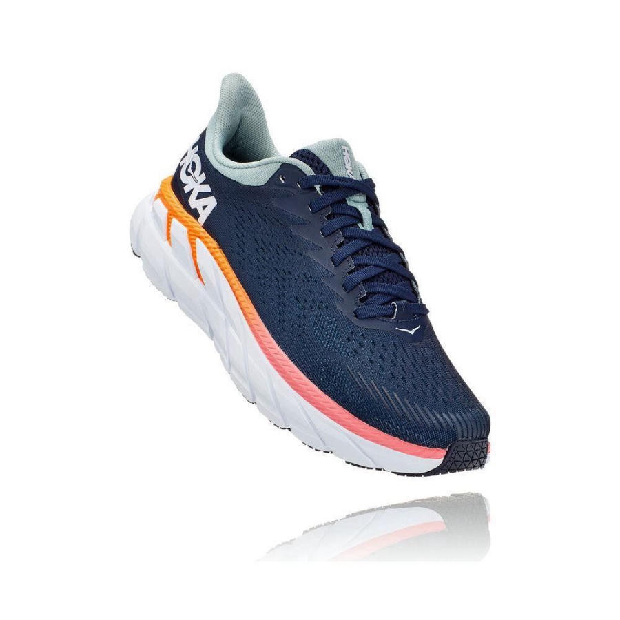 Hoka Clifton 7 Women\'s Walking Shoes Navy | IL04932CN