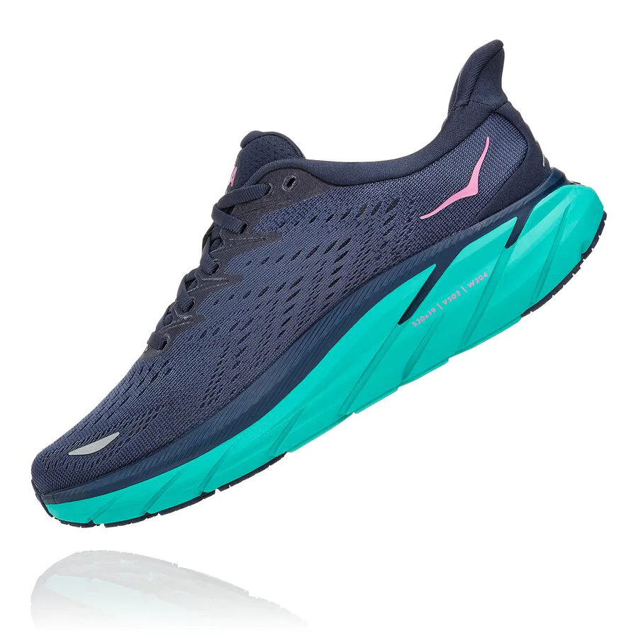 Hoka Clifton 8 Women's Road Running Shoes Blue | IL78591BR