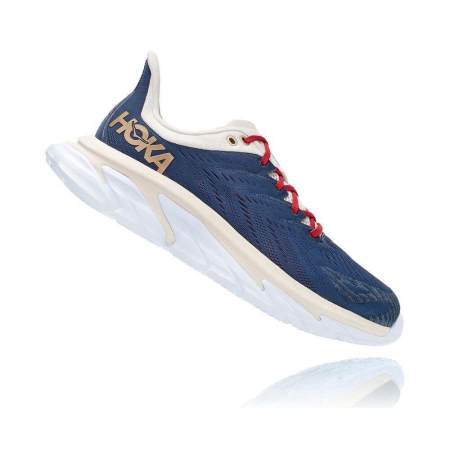 Hoka Clifton Edge Men's Road Running Shoes Navy / White | IL17235ZI