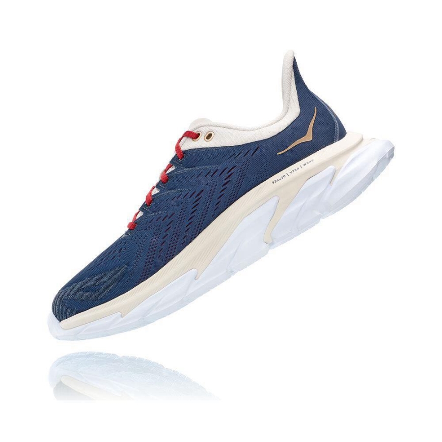 Hoka Clifton Edge Men's Road Running Shoes Navy / White | IL17235ZI