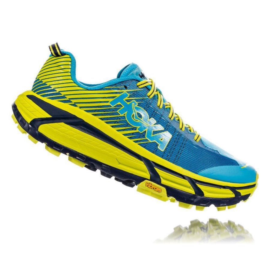 Hoka EVO Mafate 2 Men's Trail Running Shoes Blue / Yellow | IL47519LH