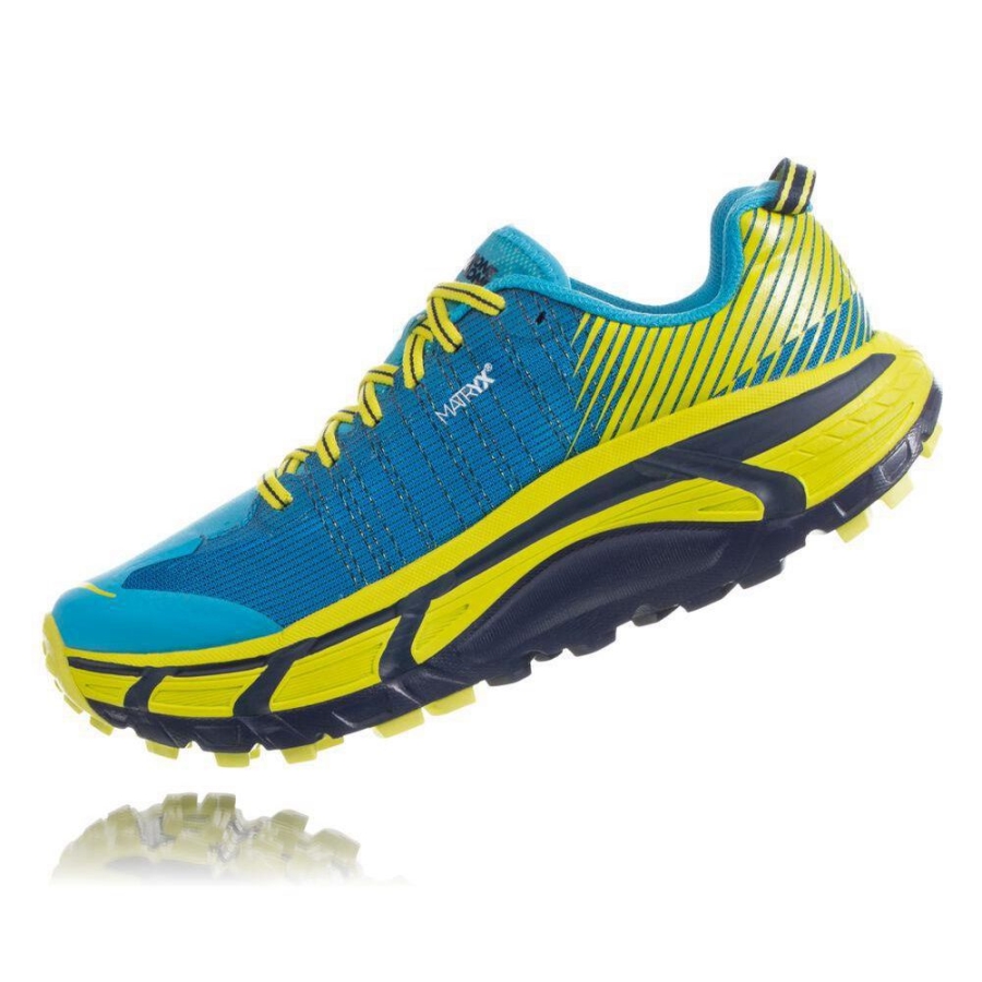 Hoka EVO Mafate 2 Men's Trail Running Shoes Blue / Yellow | IL47519LH