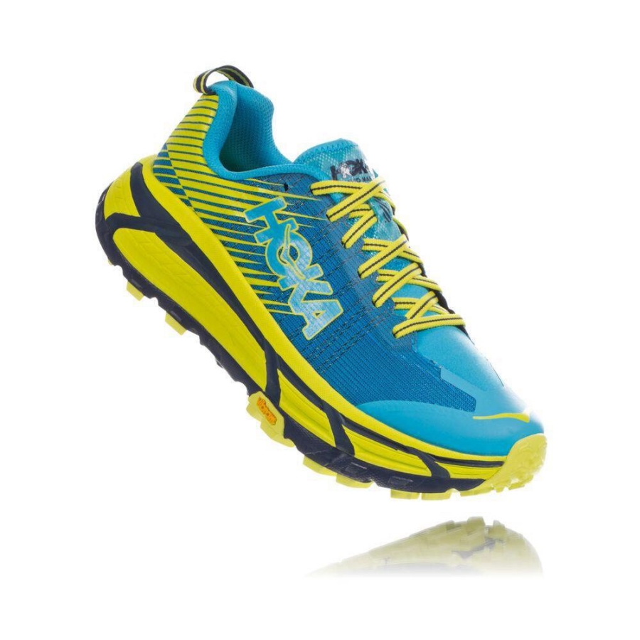 Hoka EVO Mafate 2 Men\'s Trail Running Shoes Blue / Yellow | IL47519LH