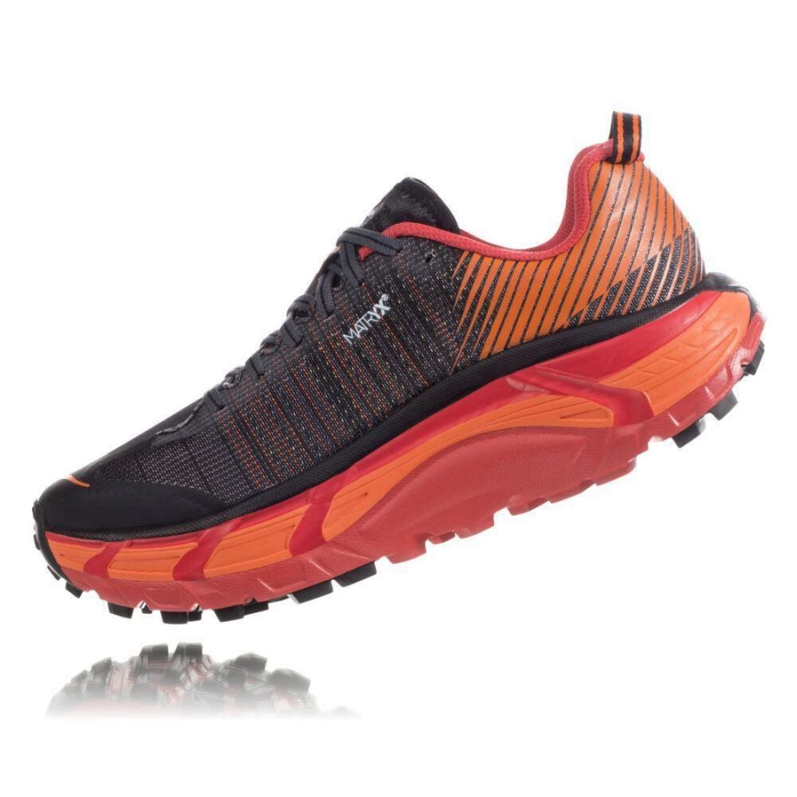 Hoka EVO Mafate 2 Women's Hiking Shoes Black / Orange | IL87654OT