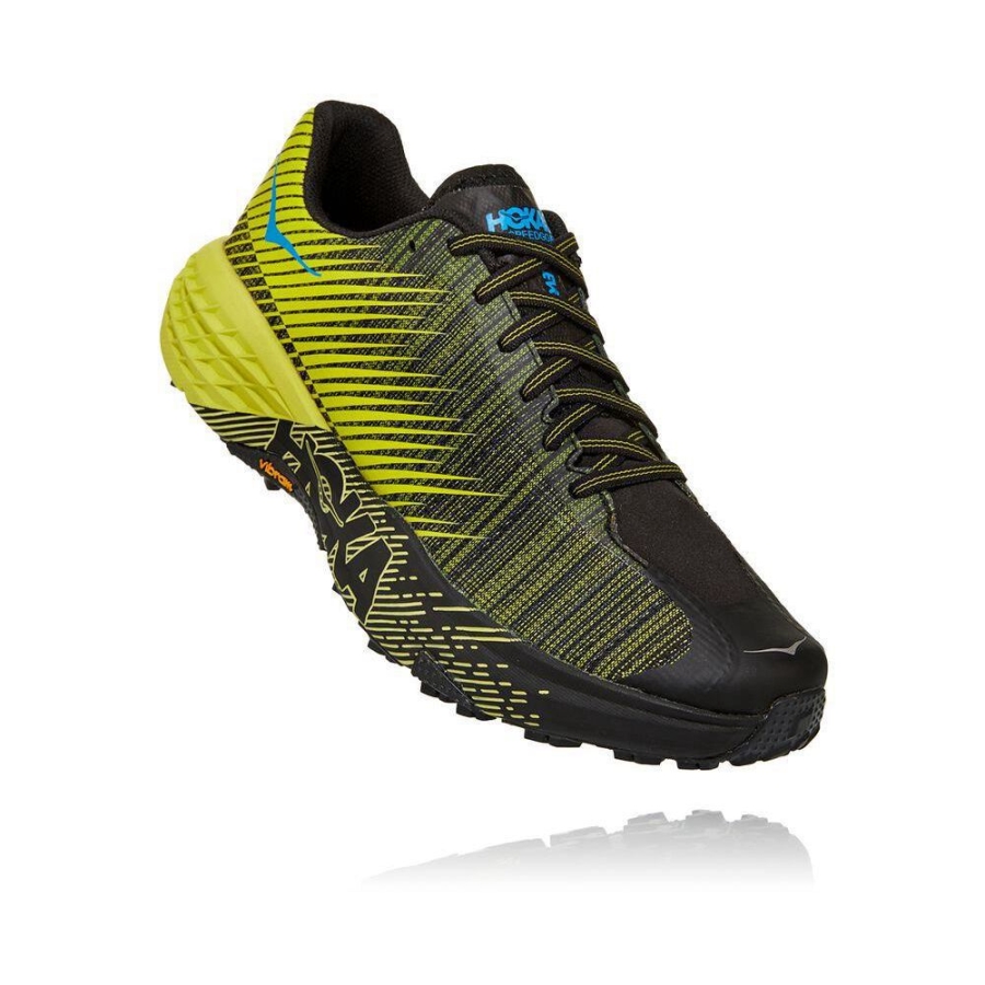 Hoka EVO Speedgoat Men\'s Hiking Shoes Yellow / Black | IL20836SJ