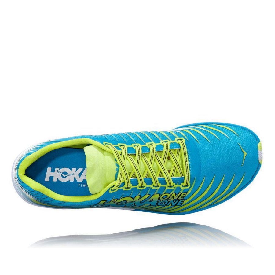 Hoka EVO XC Men's Spikes Shoes Blue / Yellow | IL40739FO