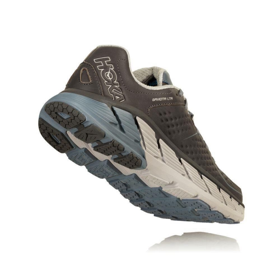 Hoka Gaviota Leather Men's Road Running Shoes Grey | IL34250JW