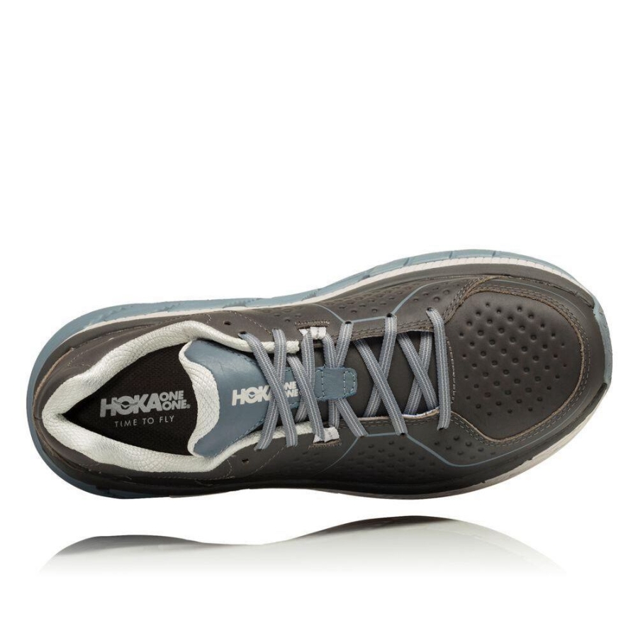 Hoka Gaviota Leather Men's Road Running Shoes Grey | IL34250JW