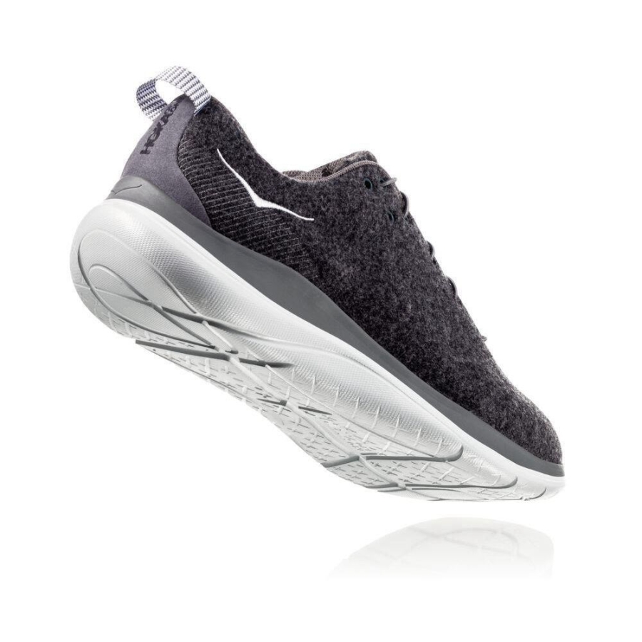 Hoka Hupana Flow Wool Men's Road Running Shoes Dark Grey | IL90736BJ