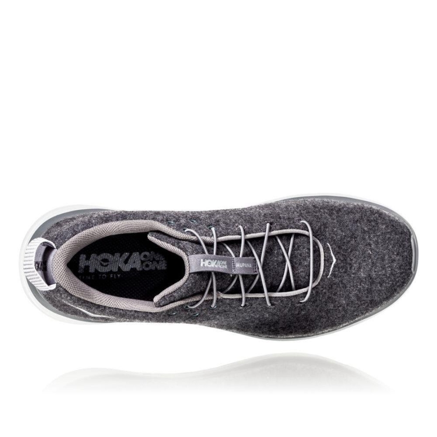 Hoka Hupana Flow Wool Men's Road Running Shoes Dark Grey | IL90736BJ