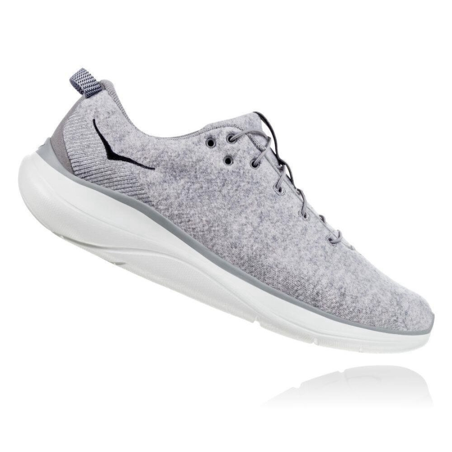 Hoka Hupana Flow Wool Men's Sneakers Grey | IL96835LW