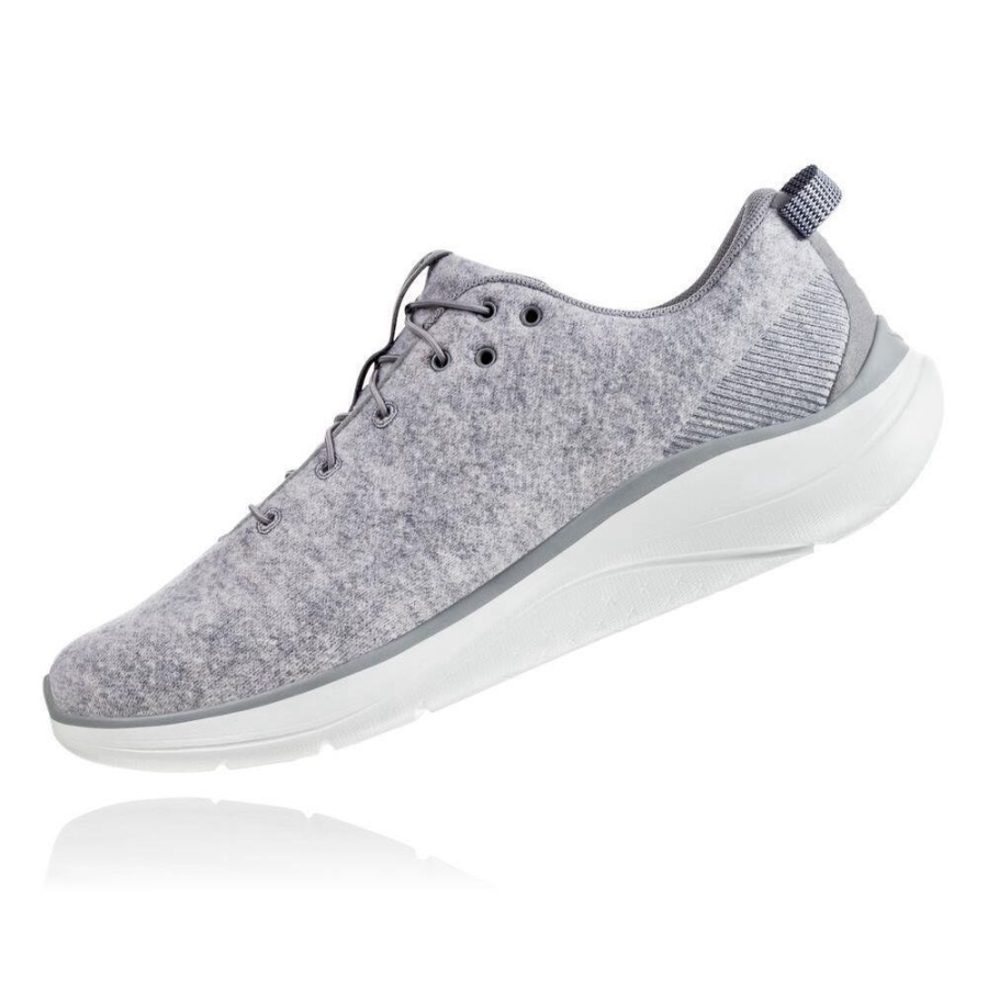 Hoka Hupana Flow Wool Men's Sneakers Grey | IL96835LW