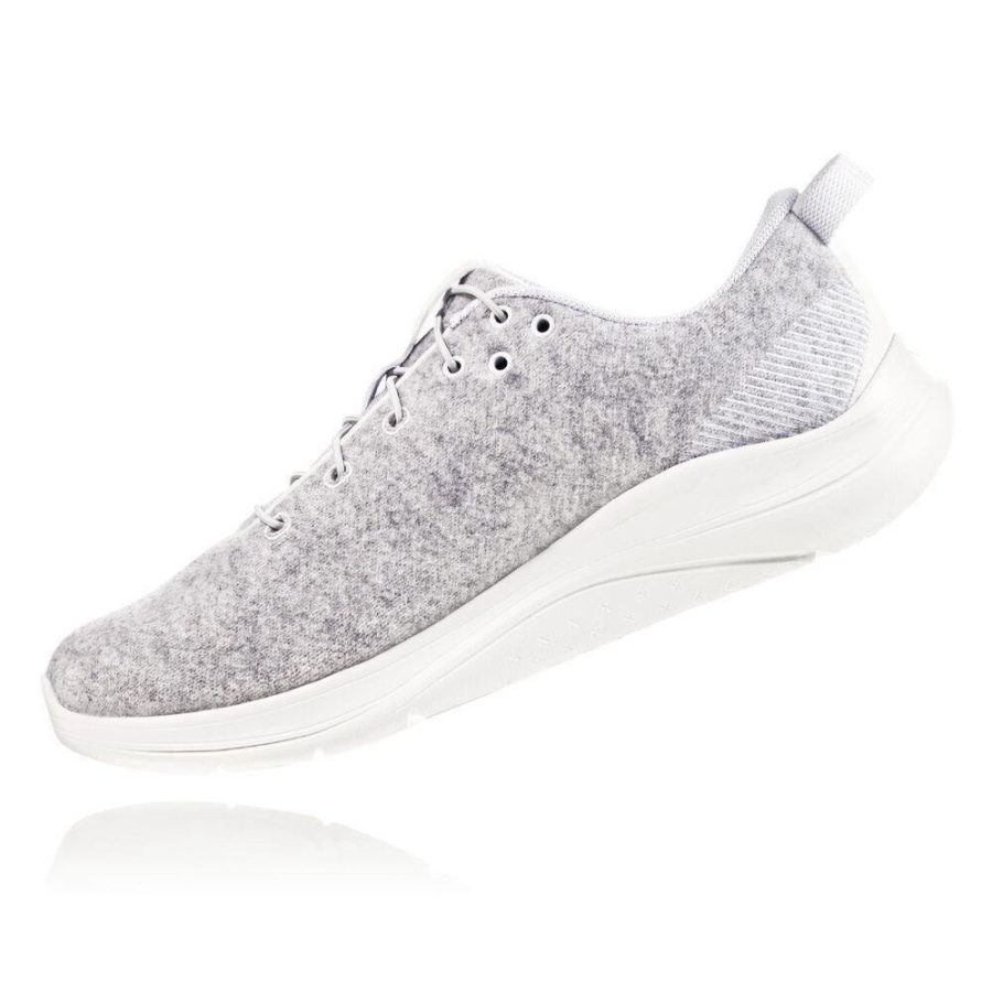 Hoka Hupana Flow Wool Women's Sneakers Grey | IL90857VO