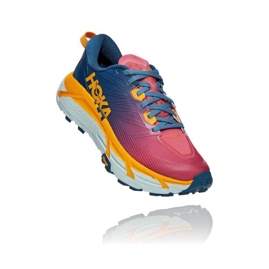 Hoka Mafate Speed 3 Women\'s Trail Running Shoes Blue / Pink | IL28049QV