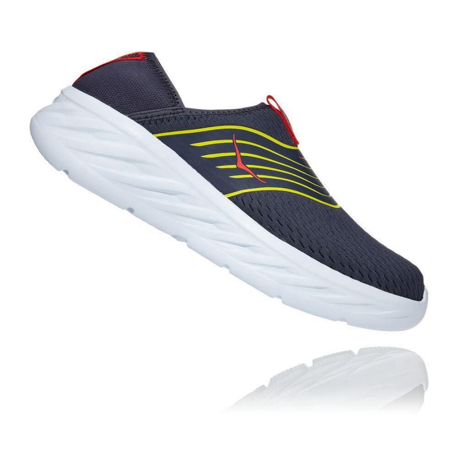 Hoka ORA Men's Sneakers Navy / Yellow | IL06237JP