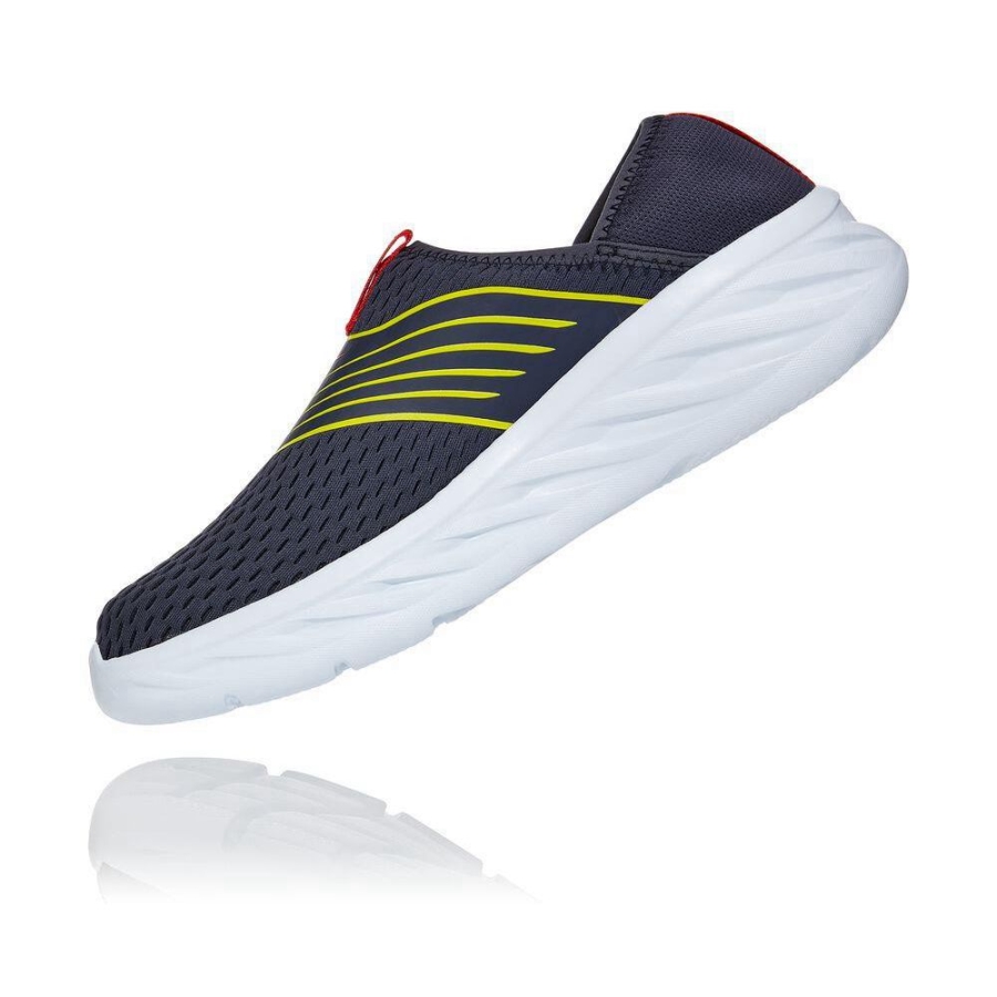 Hoka ORA Men's Sneakers Navy / Yellow | IL06237JP