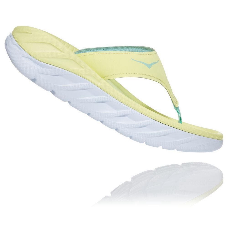 Hoka ORA Women's Recovery Flip Flops Yellow | IL46581HI