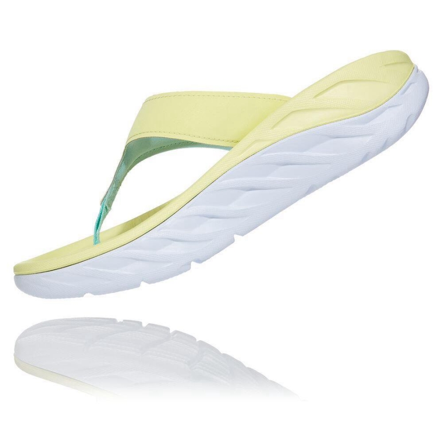 Hoka ORA Women's Recovery Flip Flops Yellow | IL46581HI