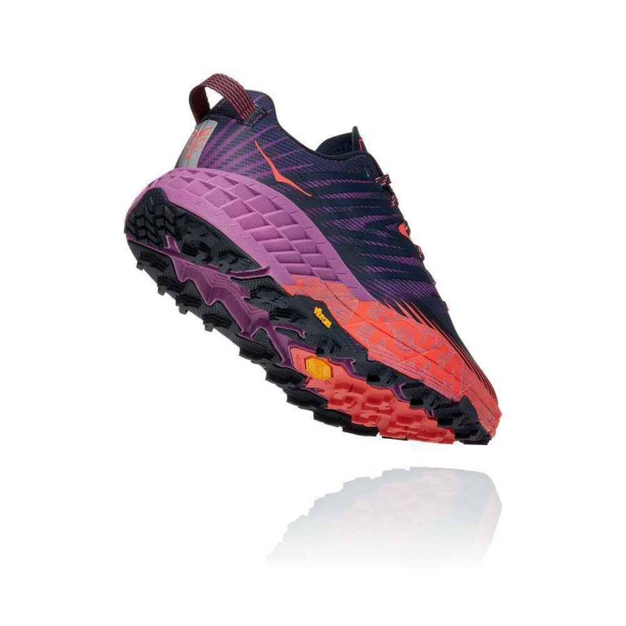 Hoka Speedgoat 4 Women's Running Shoes Navy / Red / Purple | IL94278UD