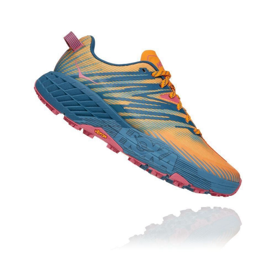 Hoka Speedgoat 4 Women's Sneakers Yellow / Blue | IL92370OI