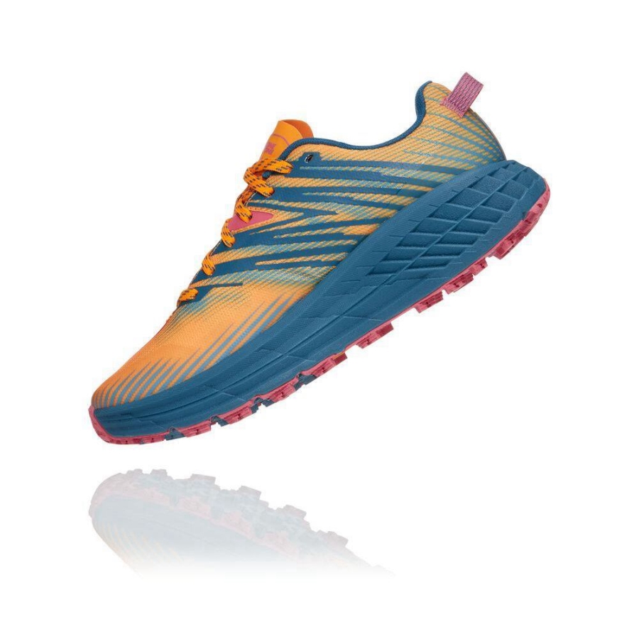 Hoka Speedgoat 4 Women's Sneakers Yellow / Blue | IL92370OI