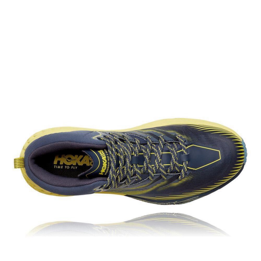 Hoka Speedgoat Mid 2 GTX Men's Trail Running Shoes Navy / Yellow | IL08314IM