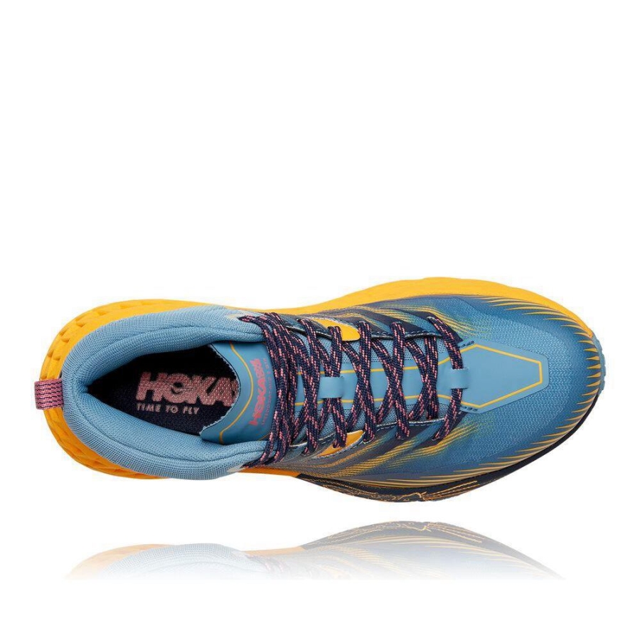 Hoka Speedgoat Mid 2 GTX Women's Hiking Boots Blue / Yellow | IL26350RX