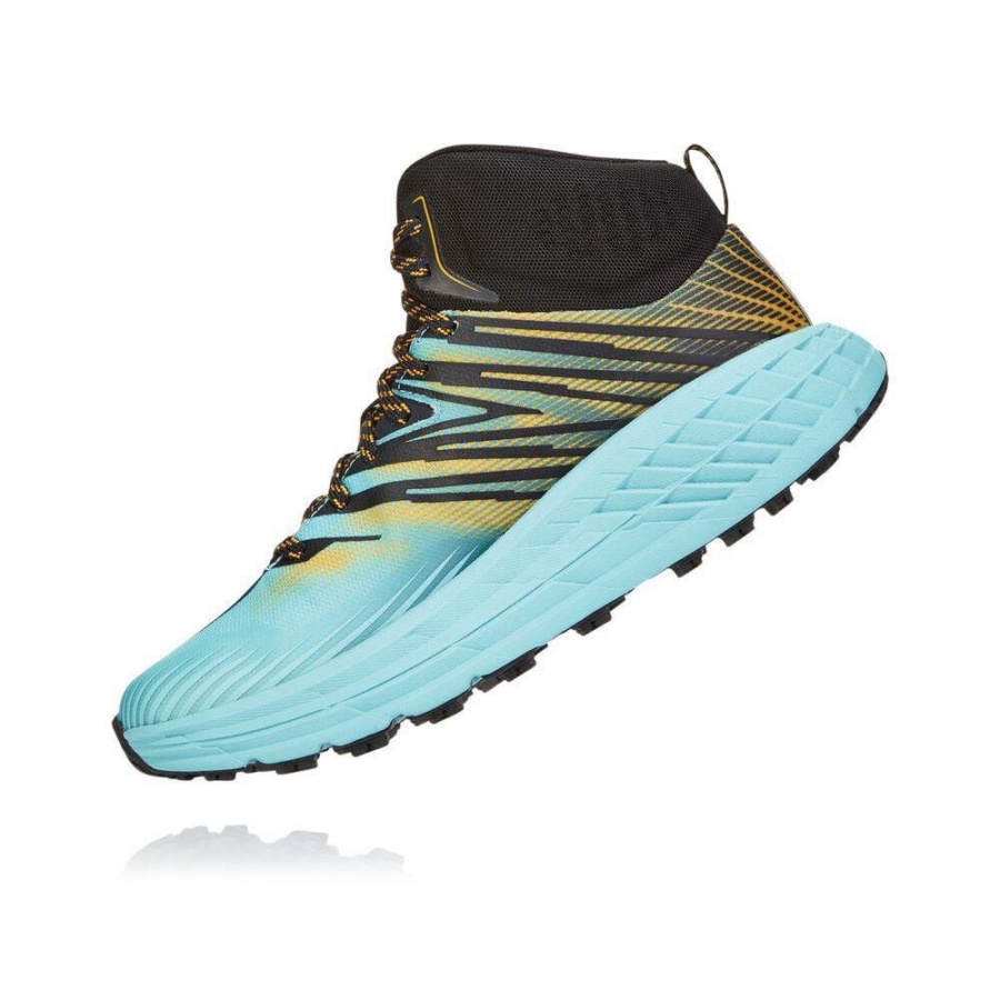 Hoka Speedgoat Mid 2 GTX Women's Sneakers Blue / Black / Gold | IL61730IJ