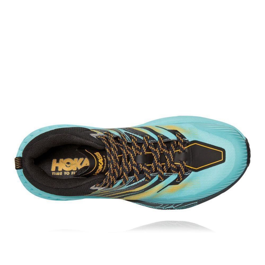 Hoka Speedgoat Mid 2 GTX Women's Sneakers Blue / Black / Gold | IL61730IJ