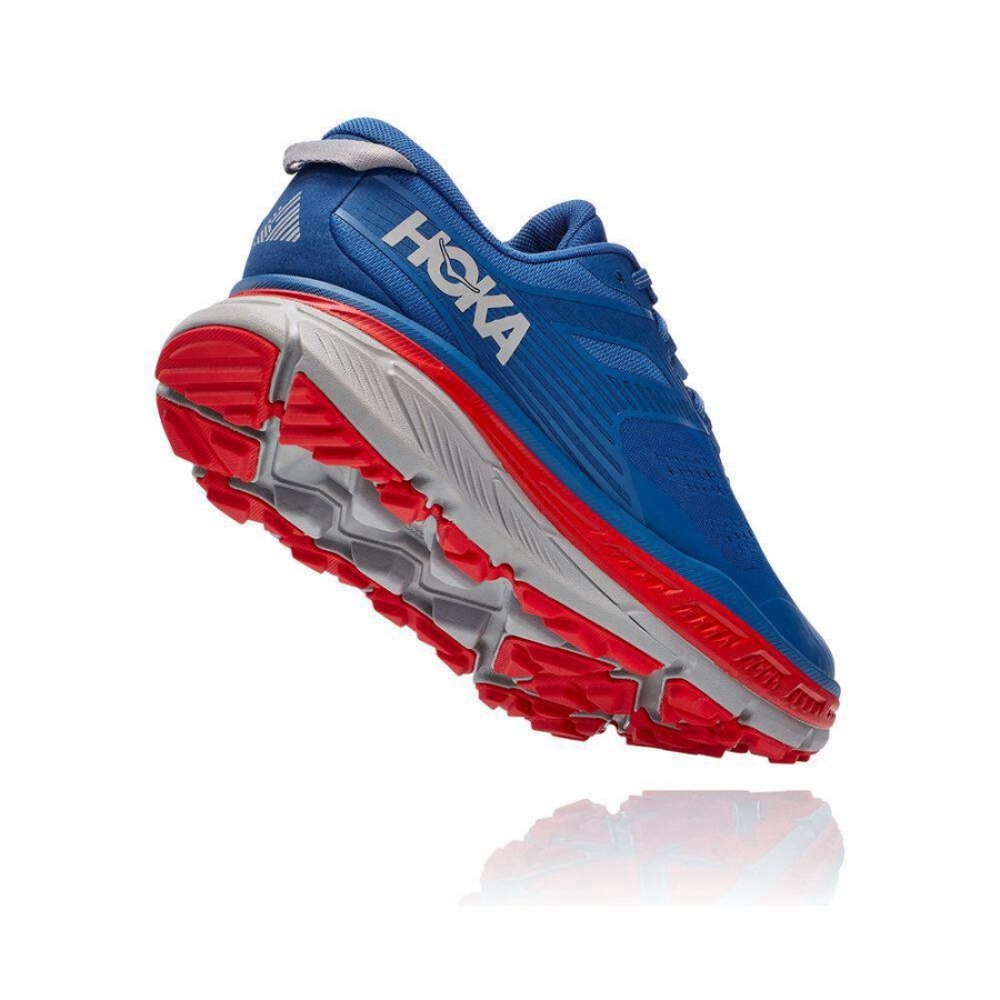 Hoka Stinson ATR 6 Men's Hiking Shoes Blue / Red | IL37548SF