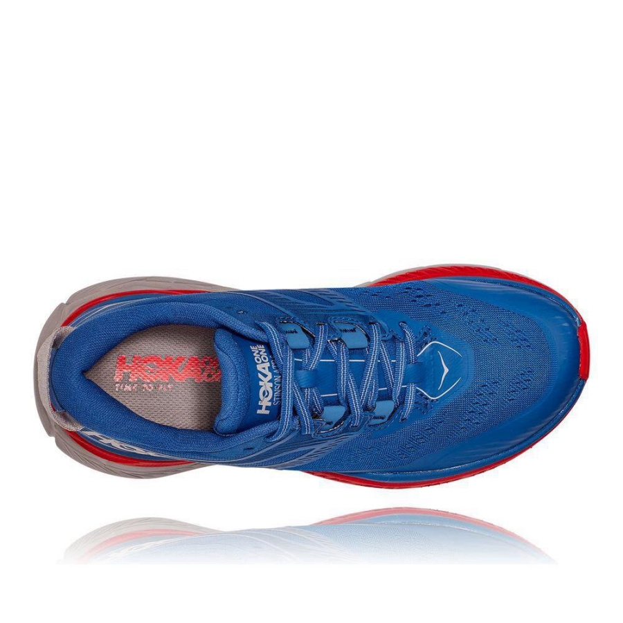 Hoka Stinson ATR 6 Men's Hiking Shoes Blue / Red | IL37548SF